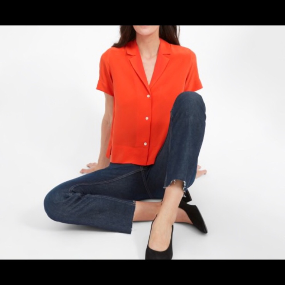 Poppy Red Silk Shirt | Everlane